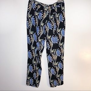 & Other Stories Navy Blue Floral Trousers US4/EU34